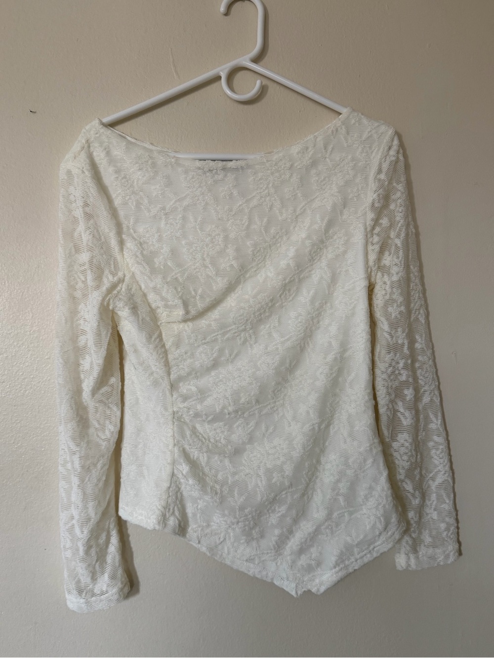 Cider Ivory Lace Long-Sleeve Top